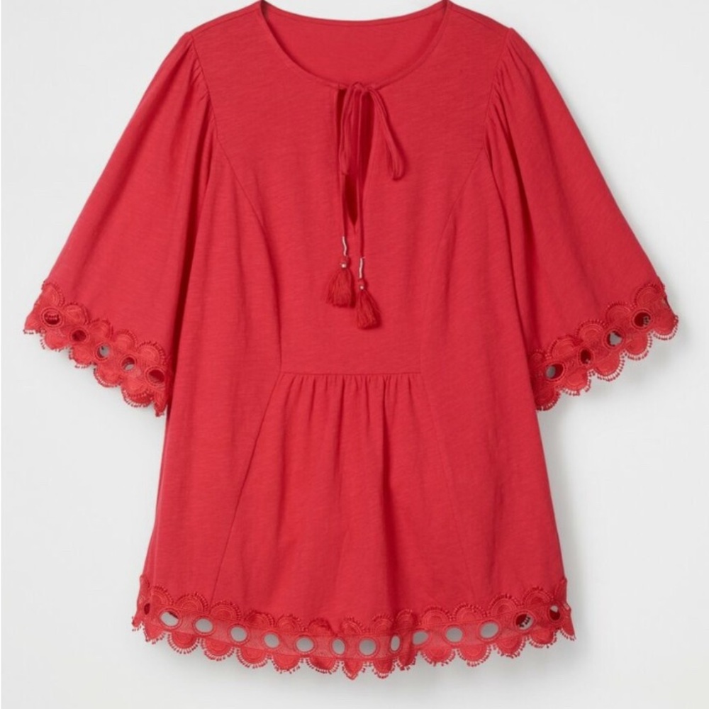 Boden Ayla Jersey Top Color Sunset Size 18